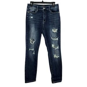 Judy Blue Distressed Medium Wash Boyfriend Fit Jean Size 9/29